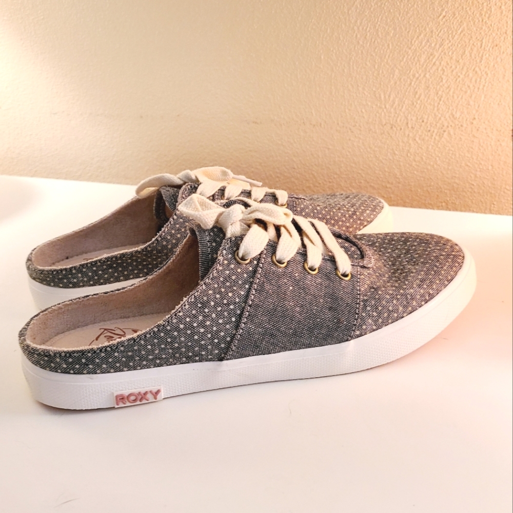 Roxy Women's Gray Slip-On Sneakers - Picture 2 of 8